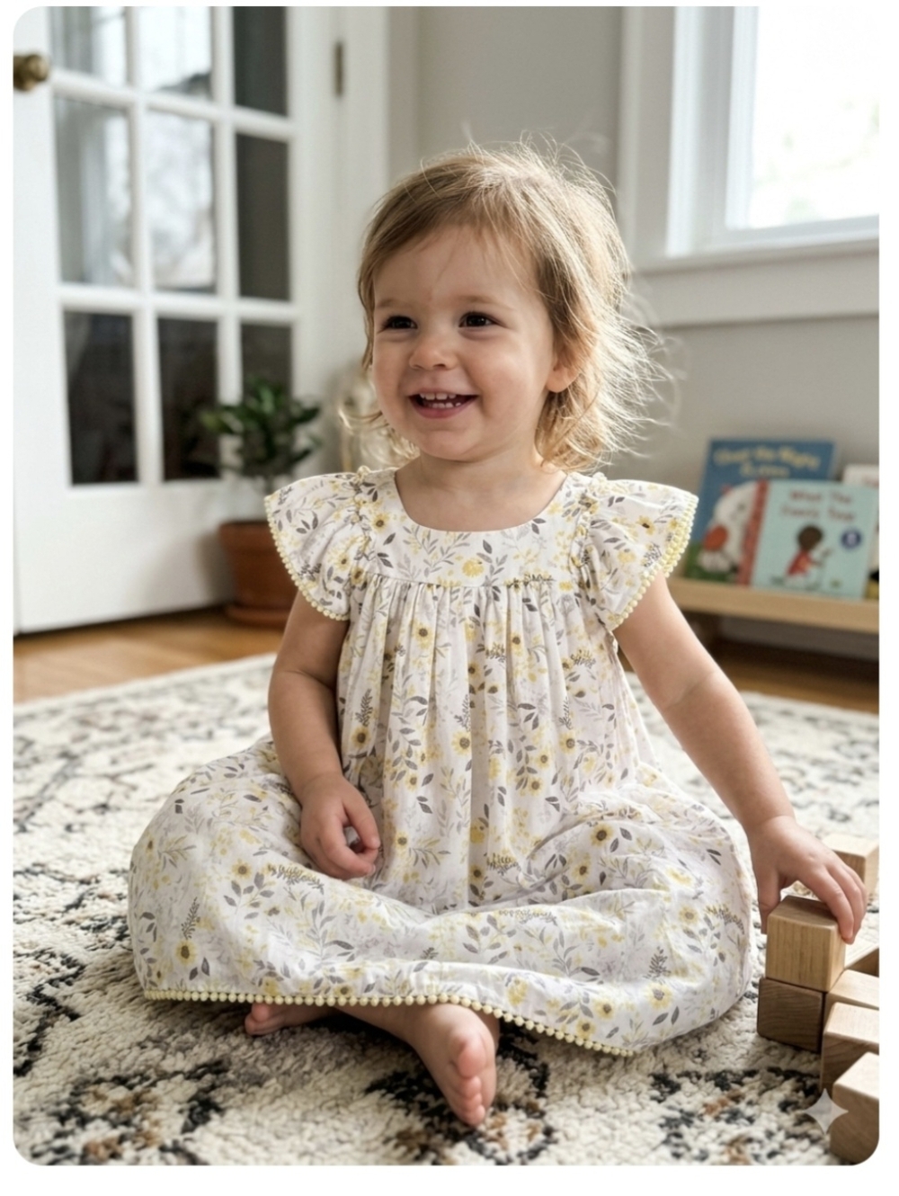 Shabby Chic Sunflower Dress Size 4